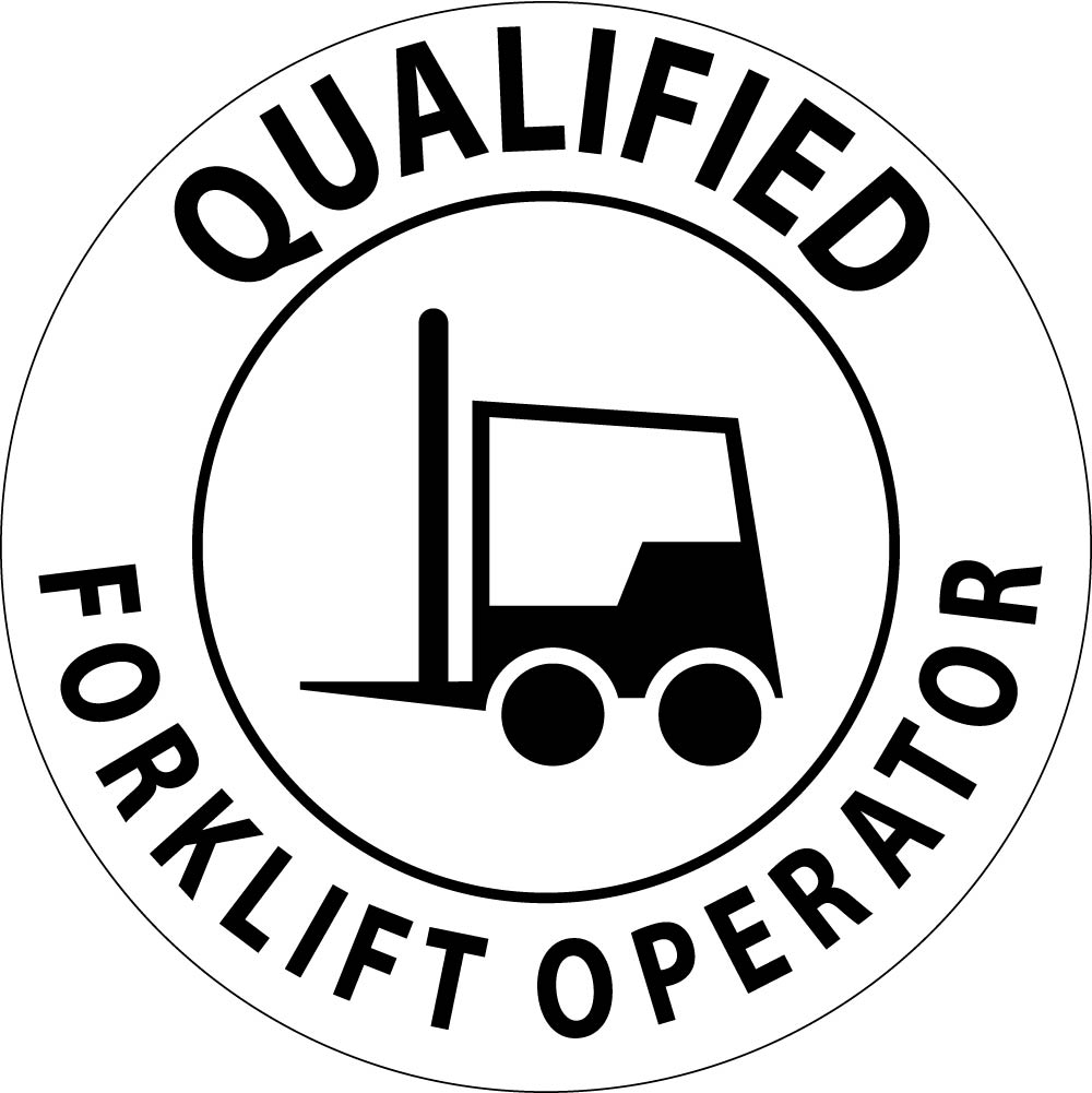 Hard Hat Label Qualified Forklift Operator, 2"Dia. Reflective Ps Vinyl, 25/Pk - HH17R-eSafety Supplies, Inc