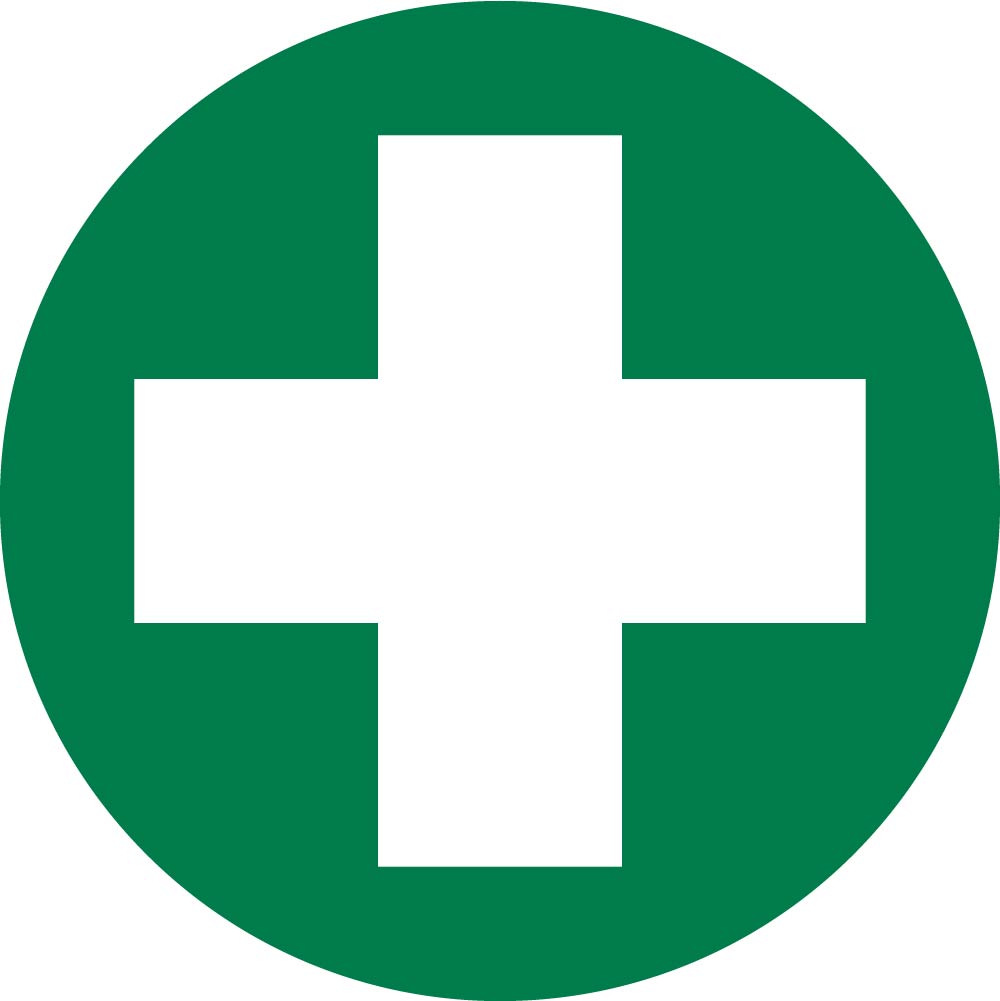 Hard Hat Label, White Cross Symbol, 2"Dia. Reflective Ps Vinyl, 25/Pk - HH30R-eSafety Supplies, Inc