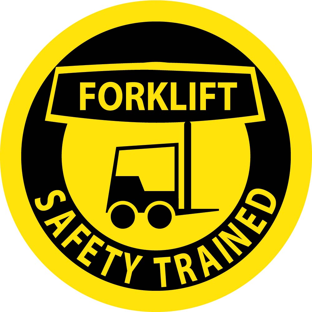Hard Hat Label, Forklift Safety Trained, 2"Dia. Reflective Ps Vinyl, 25/Pk - HH42R-eSafety Supplies, Inc