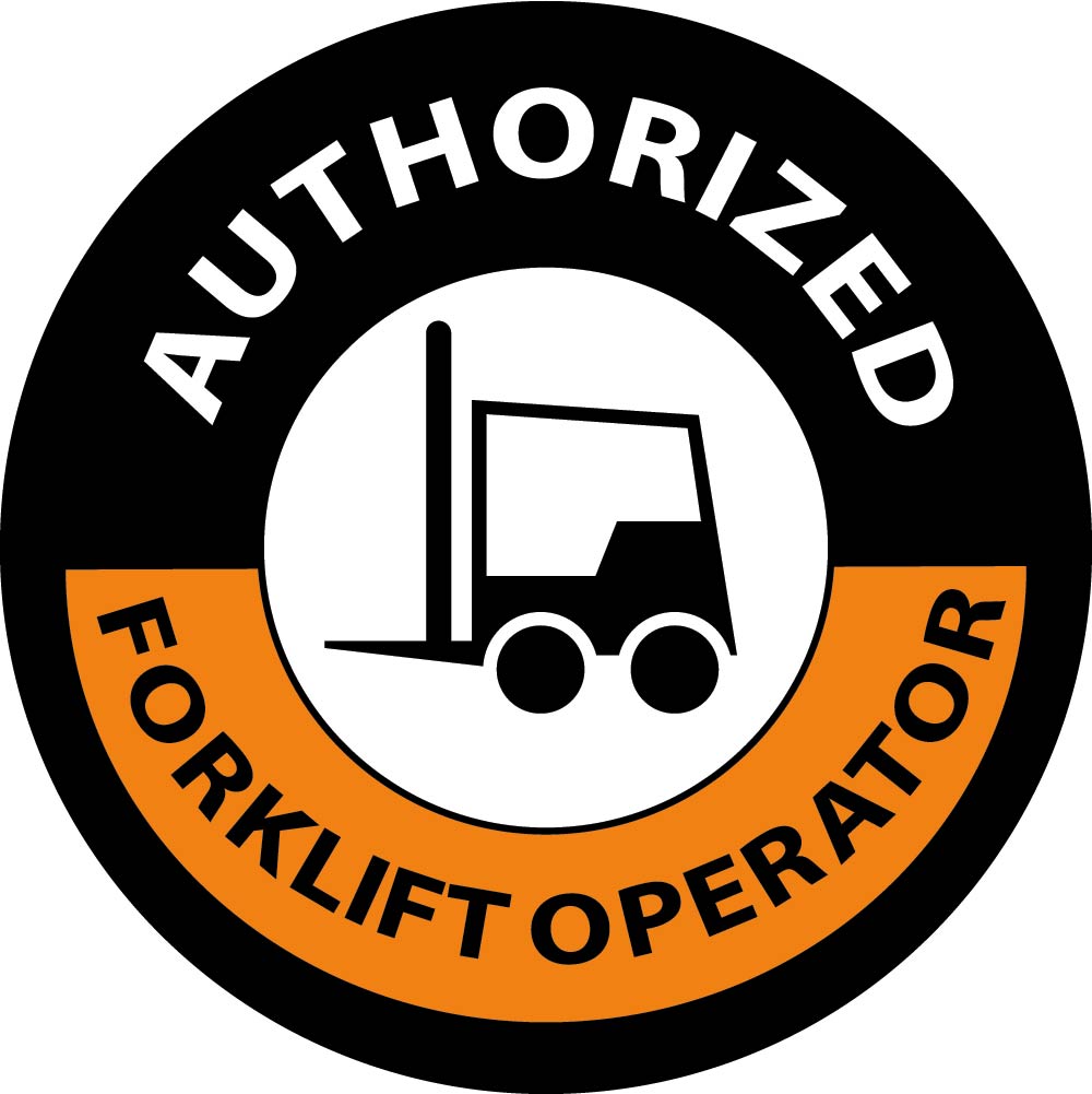 Hard Hat Label, Authorized Forklift Operator, 2"Dia. Reflective Ps Vinyl, 25/Pk - HH63R-eSafety Supplies, Inc