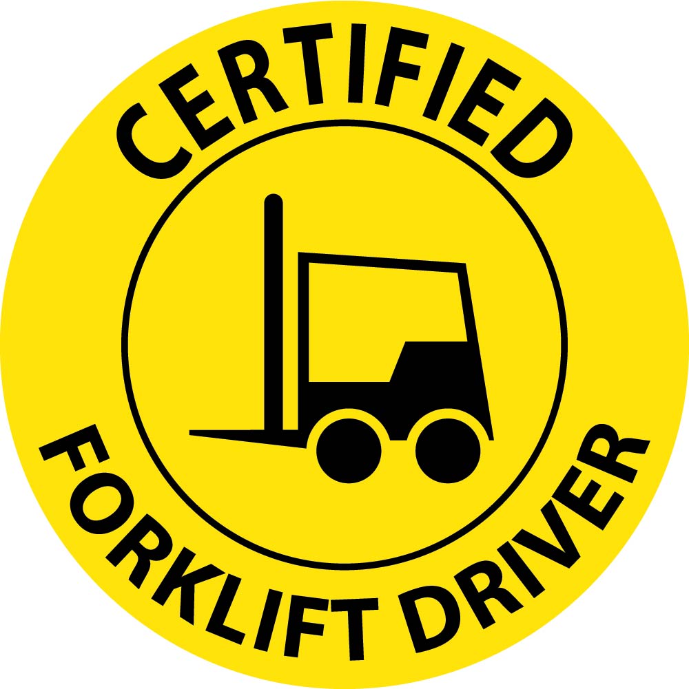 Hard Hat Label, Certified Forklift Driver, 2"Dia. Reflective Ps Vinyl, 25/Pk - HH66R-eSafety Supplies, Inc