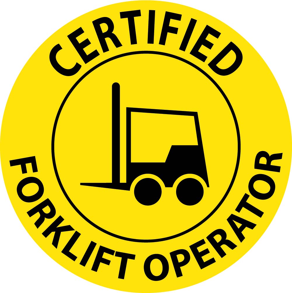 Hard Hat Label, Certified Forklift Operator, 2"Dia. Reflective Ps Vinyl, 25/Pk - HH67R-eSafety Supplies, Inc