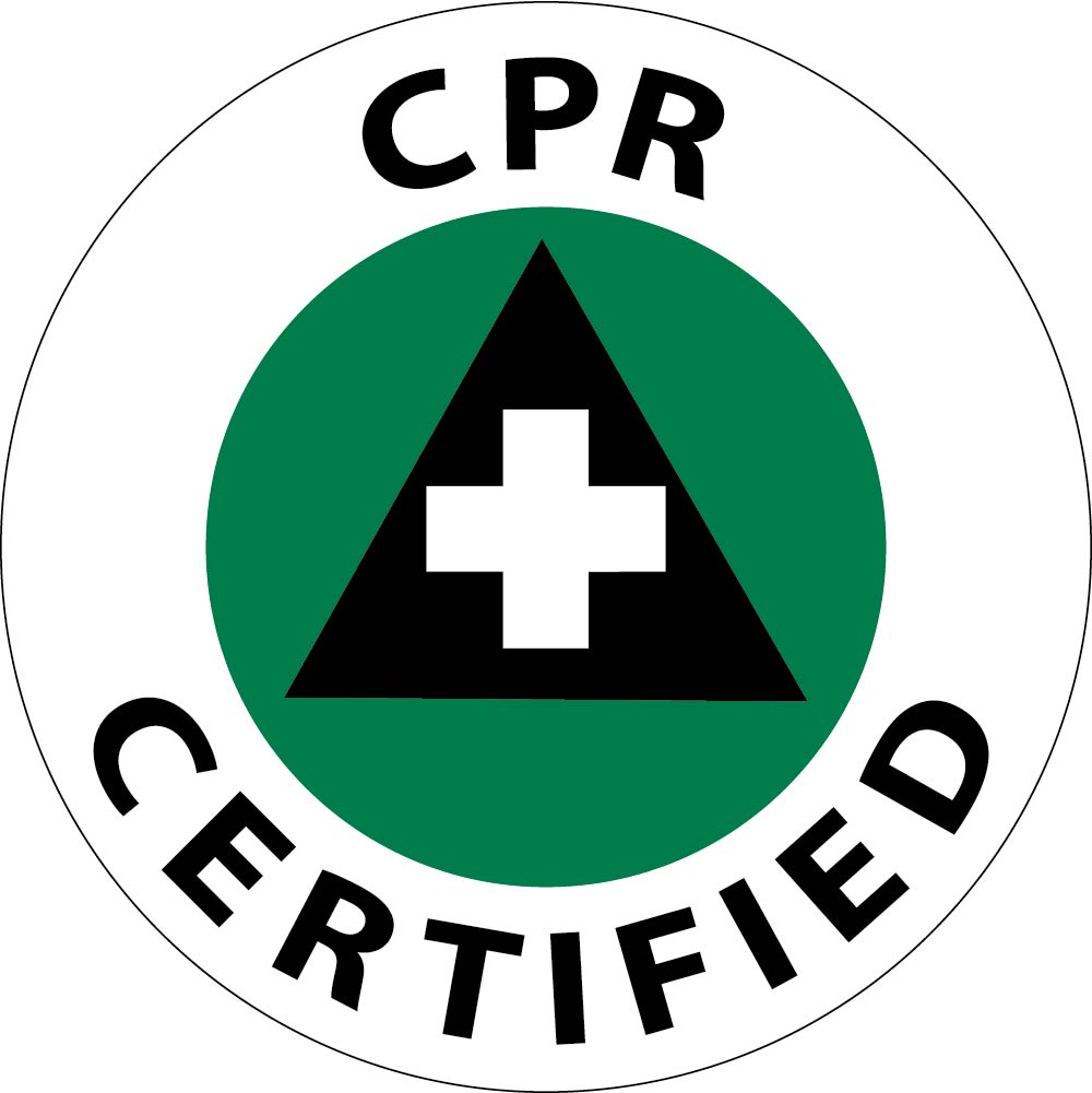 Hard Hat Label, Cpr Certified, 2"Dia. Reflective Ps Vinyl, 25/Pk - HH88R-eSafety Supplies, Inc