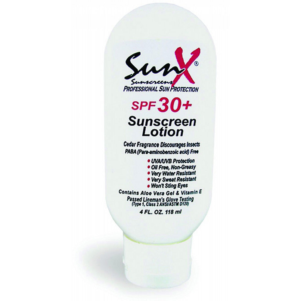 Honeywell 4 Ounce Bottle SunX Cedar Scented Sunscreen Lotion SPF 30-eSafety Supplies, Inc