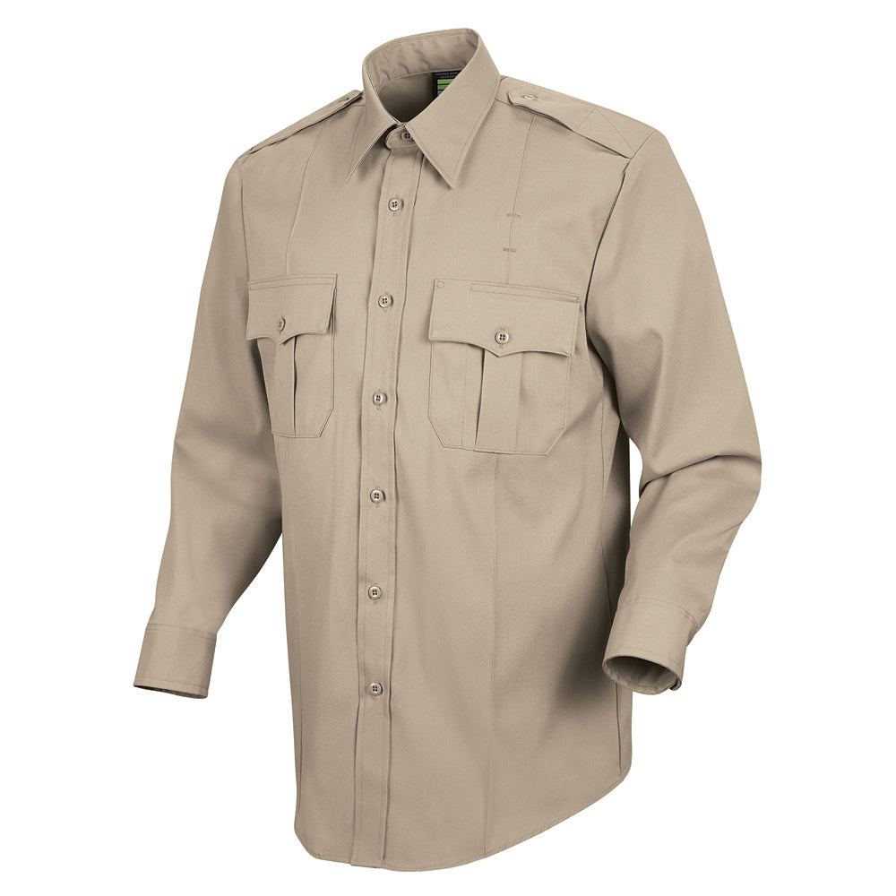 Horace Small New Dimension Stretch Poplin Long Sleeve Shirt HS1115 - Silver Tan-eSafety Supplies, Inc