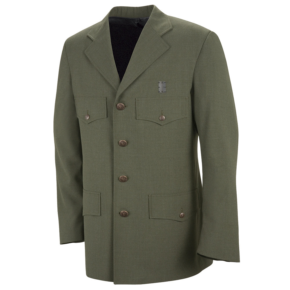 Horace Small Poly/Wool Tropical Dress Coat HS3345B - Earth Green-eSafety Supplies, Inc