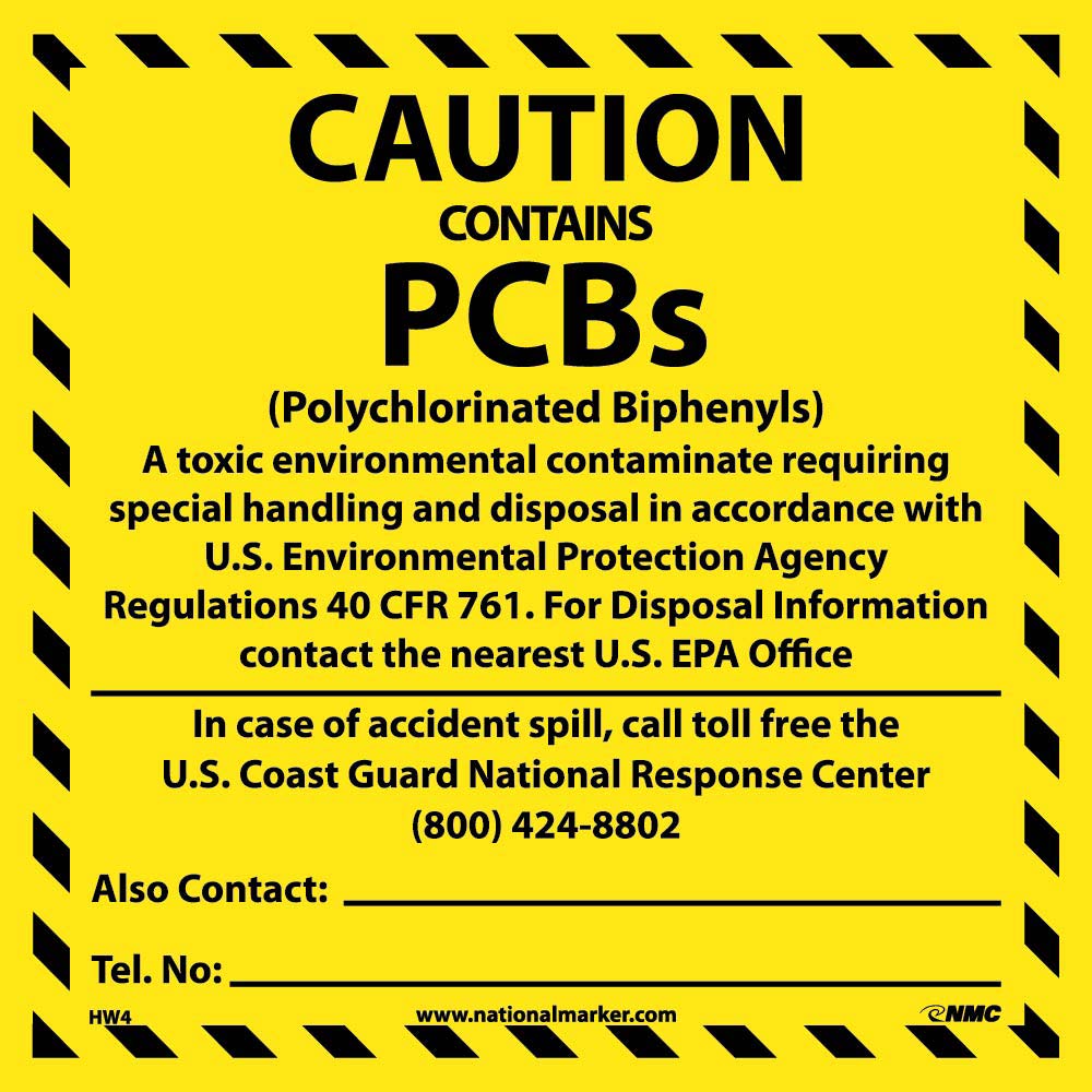 Caution Contains Pcb'S Hazmat Label - Pack of 25-eSafety Supplies, Inc