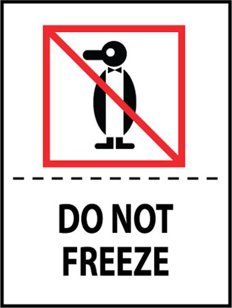 Do Not Freeze (Graphic) International Shipping Label - Roll-eSafety Supplies, Inc