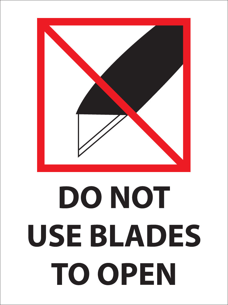 Do Not Use Blades To Open Label - Roll-eSafety Supplies, Inc