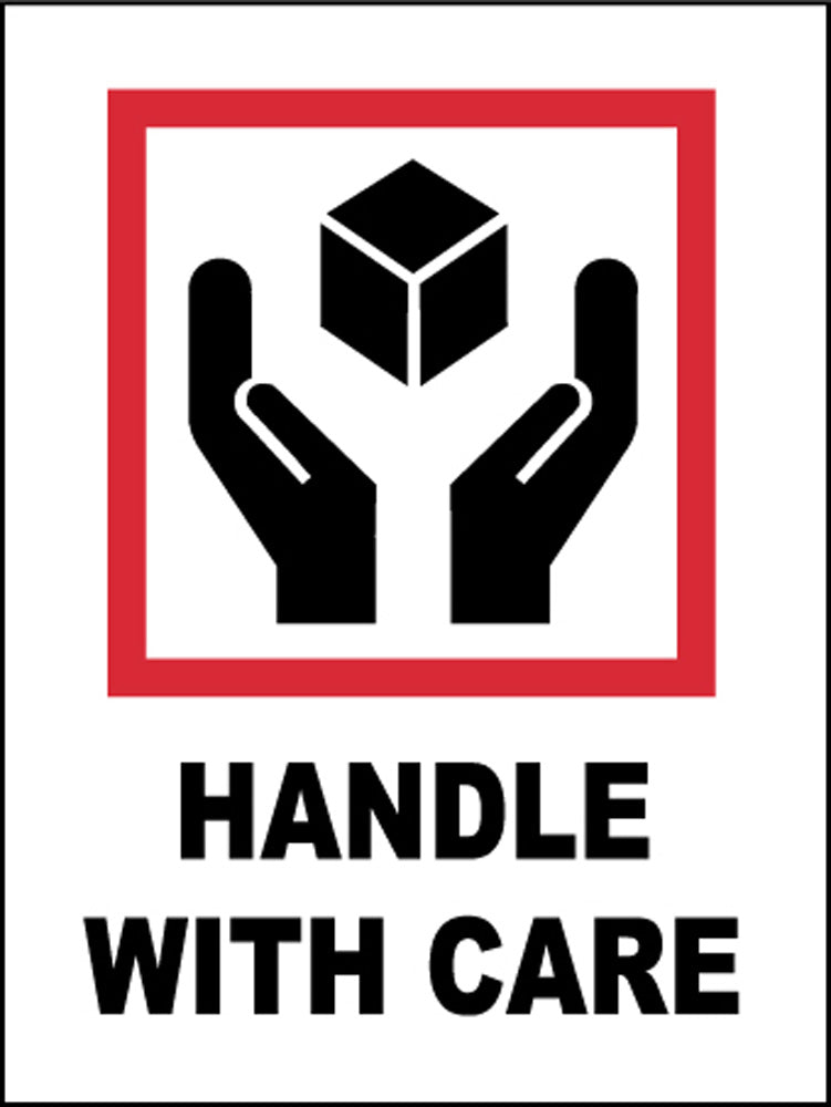 Handle With Care (Graphic) International Shipping Label - Roll-eSafety Supplies, Inc