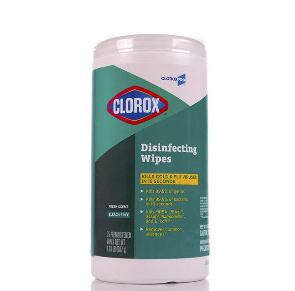 CLOROXPRO® Disinfecting Wipes, 75 CT Canister-eSafety Supplies, Inc
