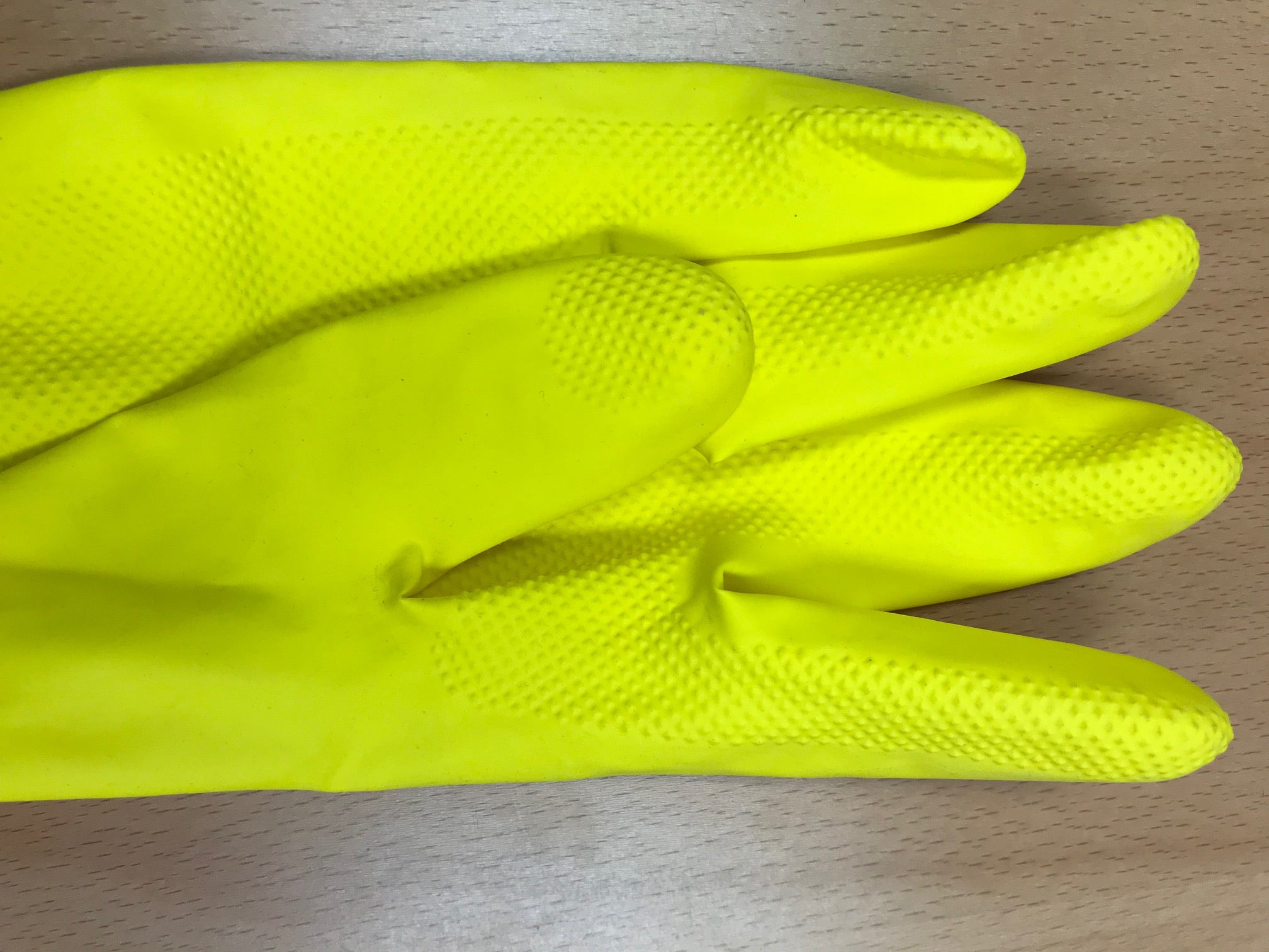GD-Yellow Latex Flocklined Household Glove-eSafety Supplies, Inc