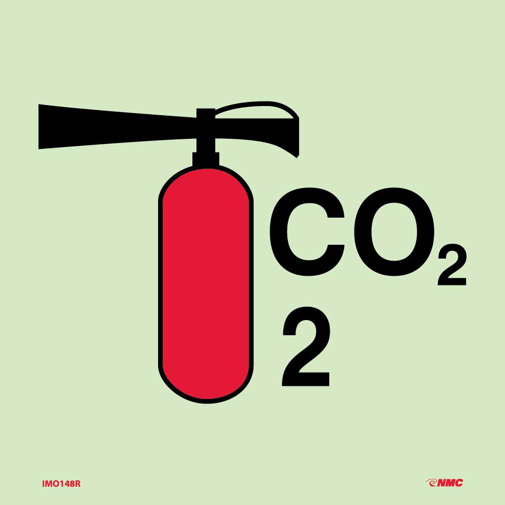 Symbol Fire Extinguisher Co2 Imo Label-eSafety Supplies, Inc