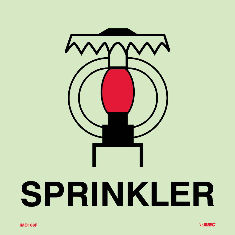 Symbol Space Protected By Sprinkler Imo Label-eSafety Supplies, Inc