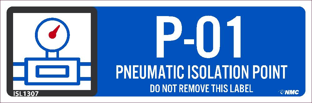 Energy Isolation, Pneumatic Isolation Point, Labels, 1X3, Ps Vinyl, Strip Of 10 Labels, Sequential Numbering 1-10, Pk10 - ISL1307-eSafety Supplies, Inc