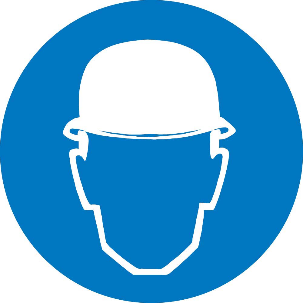 Wear Head Protection Iso Label - 10 Pack-eSafety Supplies, Inc