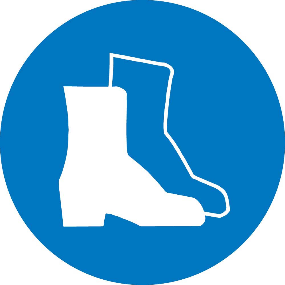 Wear Foot Protection Iso Label - 10 Pack-eSafety Supplies, Inc