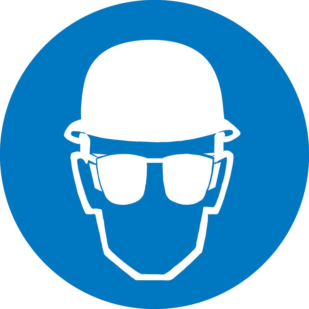 Graphic Wear Head And Eye Protection Iso Label - 10 Pack-eSafety Supplies, Inc