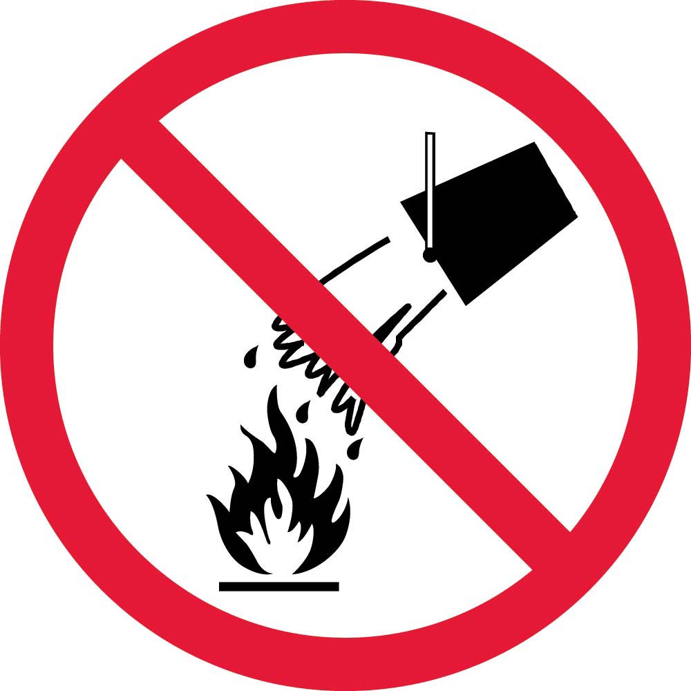 Graphic Do Not Extinguish With Water Iso Label - 10 Pack-eSafety Supplies, Inc