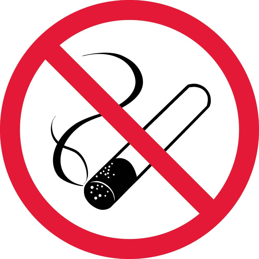 No Smoking Iso Label - 5 Pack-eSafety Supplies, Inc