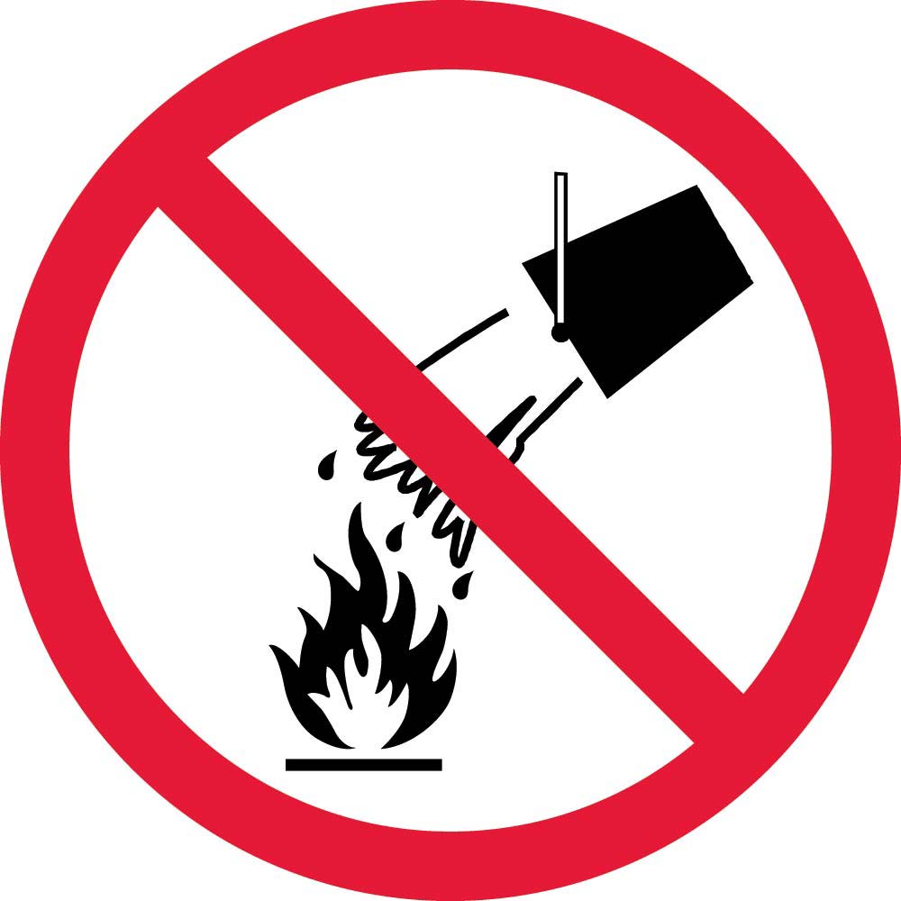 Graphic Do Not Extinguish With Water Iso Label - 5 Pack-eSafety Supplies, Inc