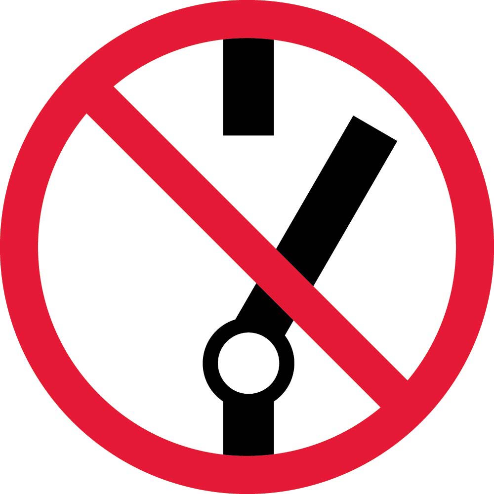 Graphic Do Not Throw Switch Iso Label - 5 Pack-eSafety Supplies, Inc