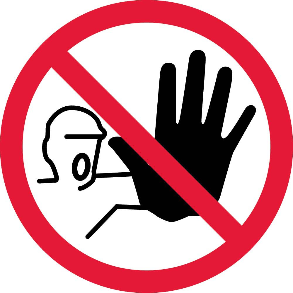 Graphic No Access Iso Label - 5 Pack-eSafety Supplies, Inc