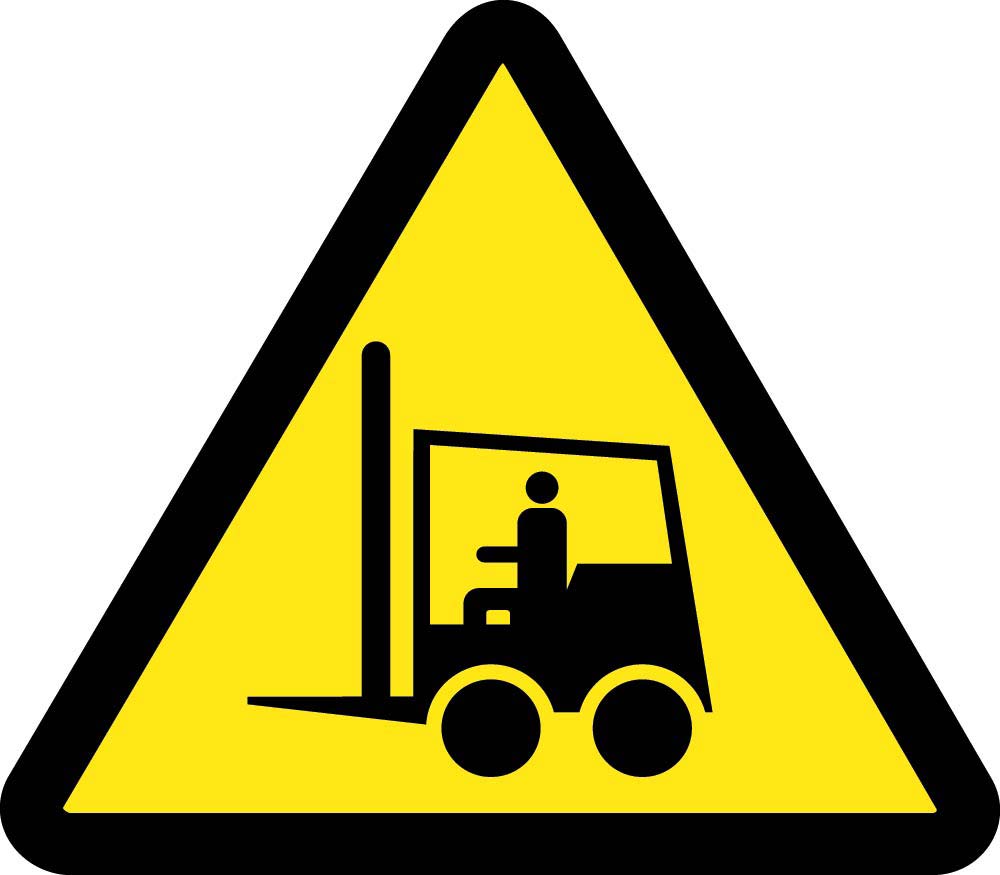 Graphic Lift Truck Hazard Iso Label - 5 Pack-eSafety Supplies, Inc
