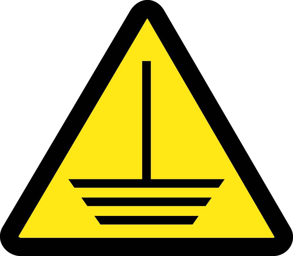 Graphic Electric Ground Hazard Iso Label - 5 Pack-eSafety Supplies, Inc