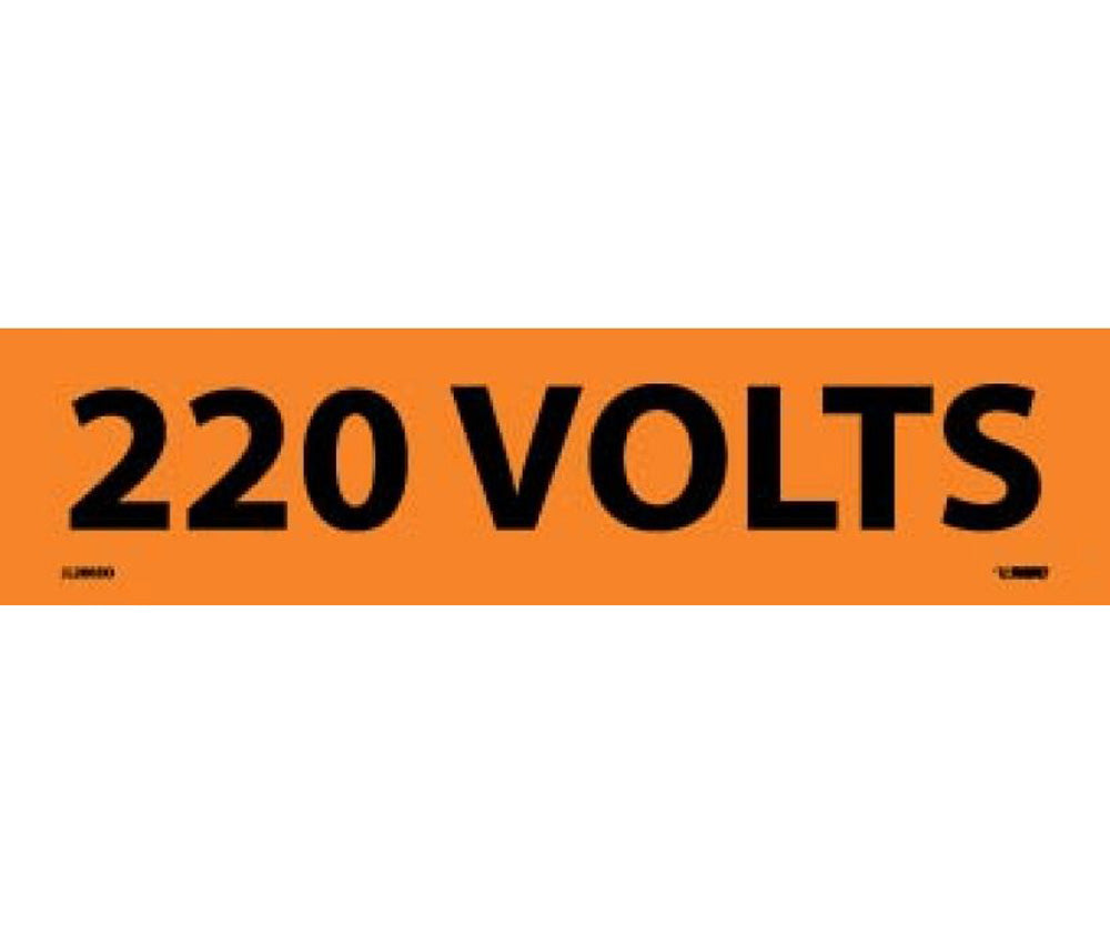 220 Volts Electrical Marker - Roll-eSafety Supplies, Inc