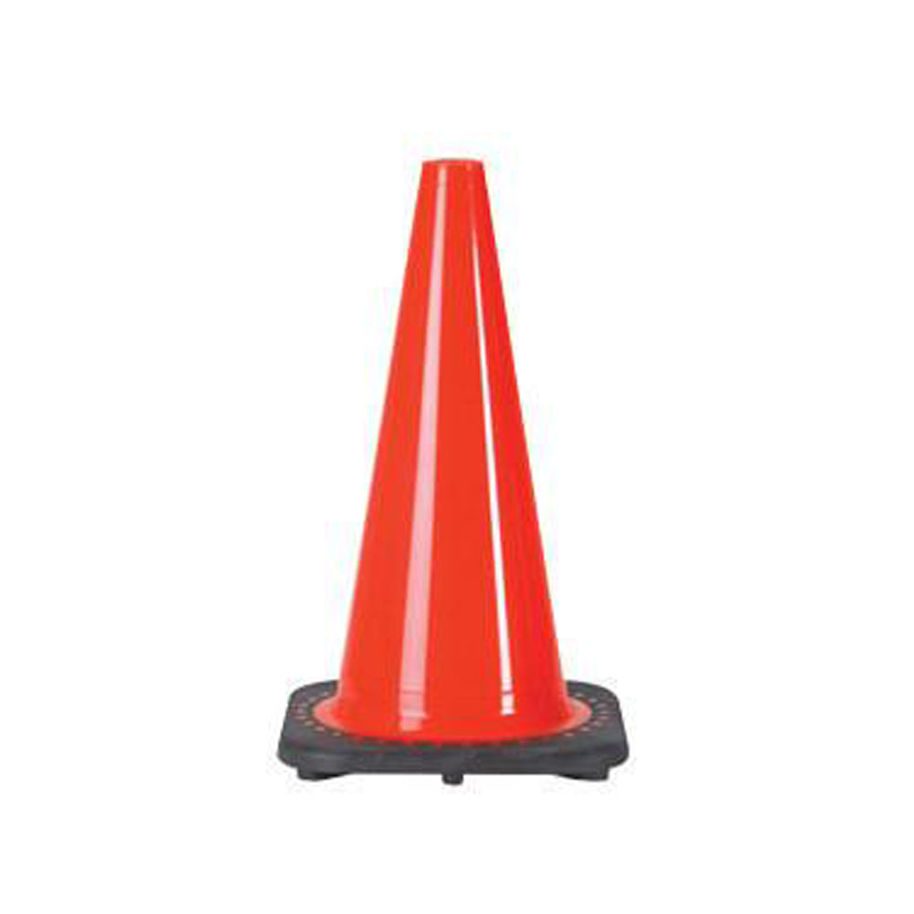 JBC 12" Orange PVC Revolution Series 1-Piece Traffic Cone With Black Base-eSafety Supplies, Inc