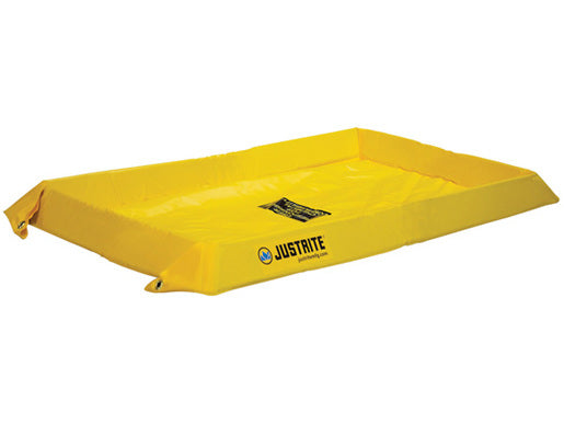 Justrite 2' X 4' X 4" Yellow PVC Coated Fabric Maintenance Spill Berm - JTR28402-eSafety Supplies, Inc