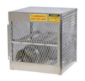 Justrite 30" X 33 1/2" X 32" Aluminum Horizontal 4 Cylinder Storage Locker With Manual Close Door And Shelf-eSafety Supplies, Inc