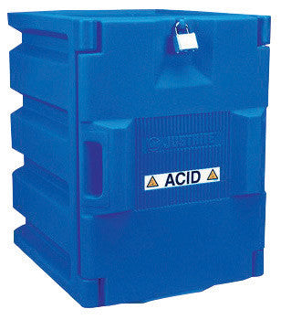 Justrite 14 1/4" X 19 1/2" X 16 1/4" Royal Blue Polyethylene Non-Metallic Countertop Storage Cabinet With Door-eSafety Supplies, Inc