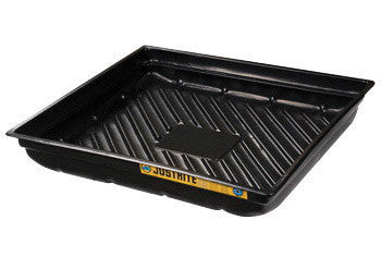 Justrite 37 3/4" X 34" X 5 1/2" EcoPolyBlend Black Recycled Polyethylene Lightweight Low-Profile Spill Tray With 23 Gallon Spill Capacity-eSafety Supplies, Inc