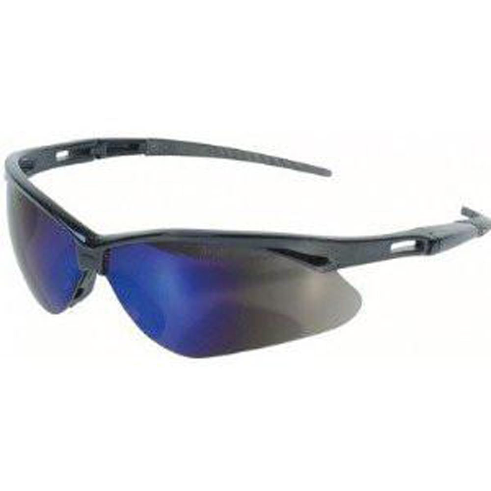 Jackson Nemesis Safety Glasses Black Frame - Blue Mirror Lens-eSafety Supplies, Inc