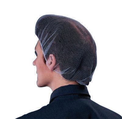 Keystone 18" White Soft Heavyweight Flame-Resistant Latex Free Nylon Honeycomb Imported Hairnet With 1/16" Hole-eSafety Supplies, Inc