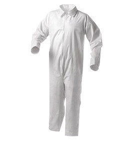 Kimberly-Clark Professional* X-Large White KLEENGUARD* A35 Microporous Film Laminate Disposable Liquid And Particle Protection Coveralls With Front Zipper Closure-eSafety Supplies, Inc