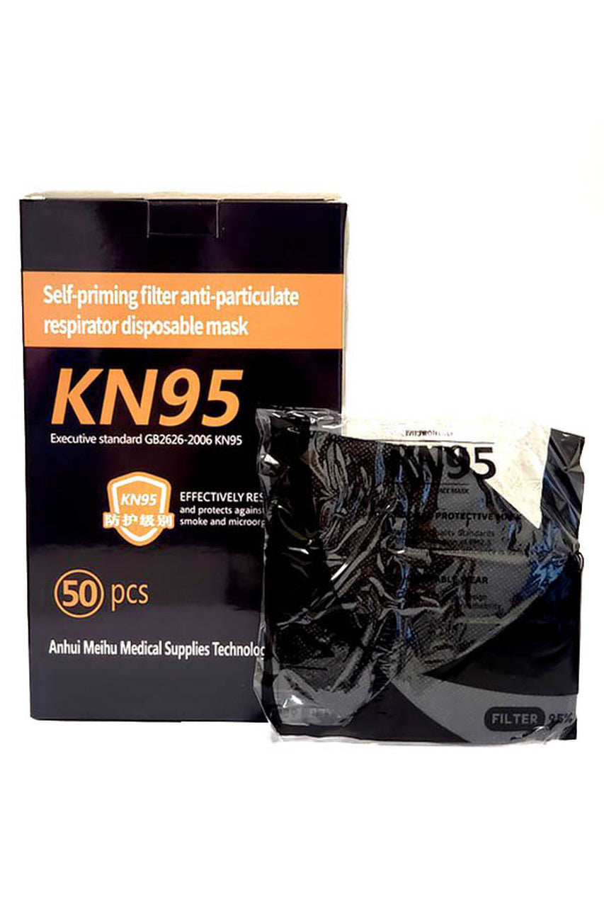 Individually Sealed Black KN95 - Self-Priming Filter Anti-Particulate Respirator Disposable Mask-eSafety Supplies, Inc