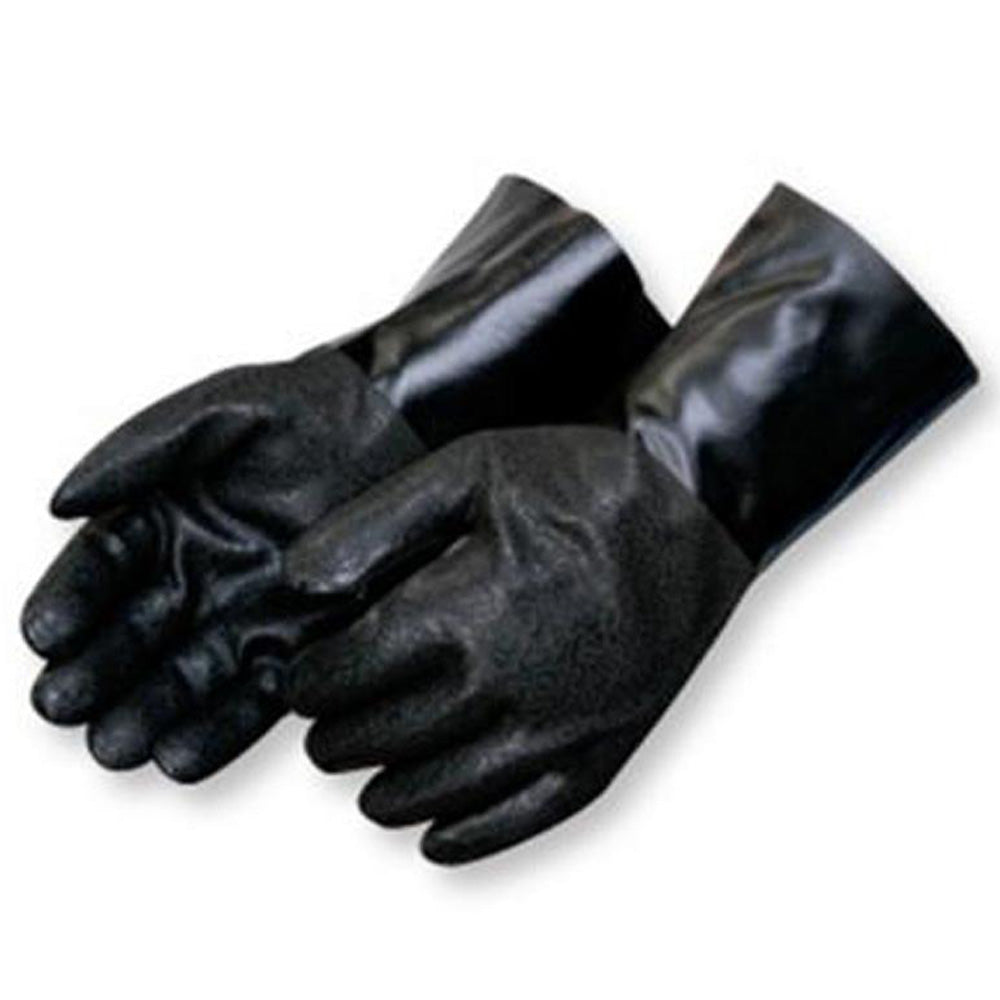 Rough finish black PVC - jersey lined - Men's - Dozen-eSafety Supplies, Inc