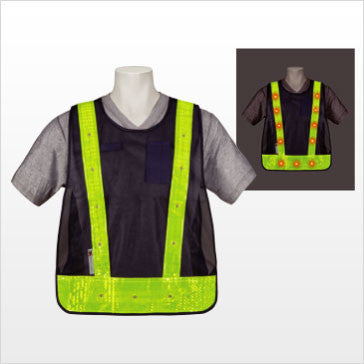 3A Safety - Navy Blue LED Safety Vest-eSafety Supplies, Inc