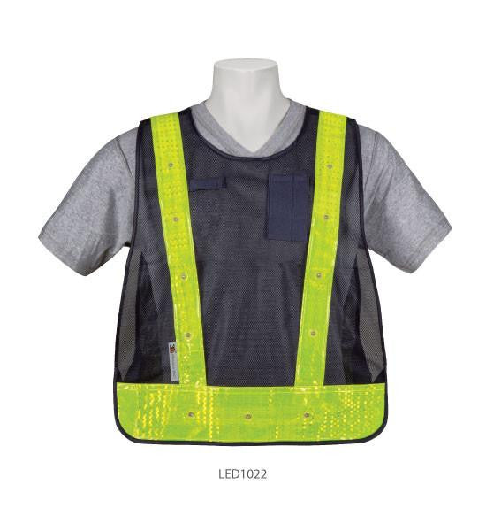 3A Safety Navy Blue LED Light-Up Safety Vest One Size Fits All-eSafety Supplies, Inc