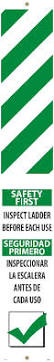 SAFETY FIRST INSPECT LADDER BEFORE EACH USE WRAP (Translated in spanish as well)-eSafety Supplies, Inc