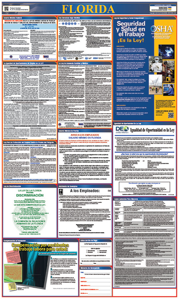 Spanish Labor Law Posters-eSafety Supplies, Inc