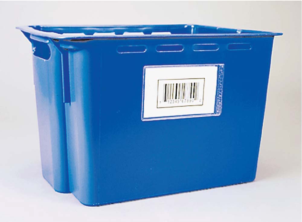 Bin Label Holder Strip,2X4, Clear Front, White Background, Self Adhesive Backing, 25/Pk - Pack of 25-eSafety Supplies, Inc