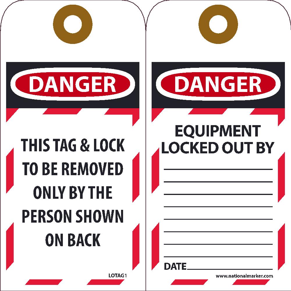 Danger This Tag & Lock To Be Removed Only By Tag - Pack of 25-eSafety Supplies, Inc