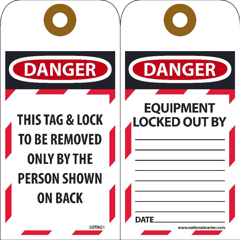 Danger This Tag & Lock To Be Removed Only By Tag - 10 Pack-eSafety Supplies, Inc