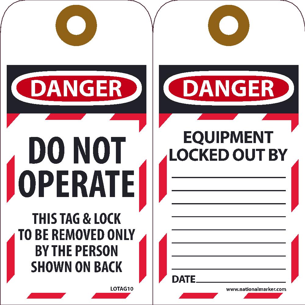 Danger Do Not Operate This Tag - Pack of 25-eSafety Supplies, Inc