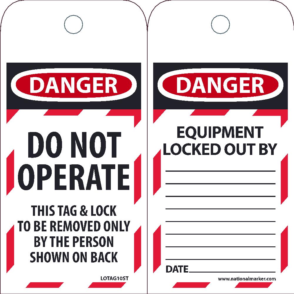 Danger Do Not Operate Tag - Pack of 25-eSafety Supplies, Inc