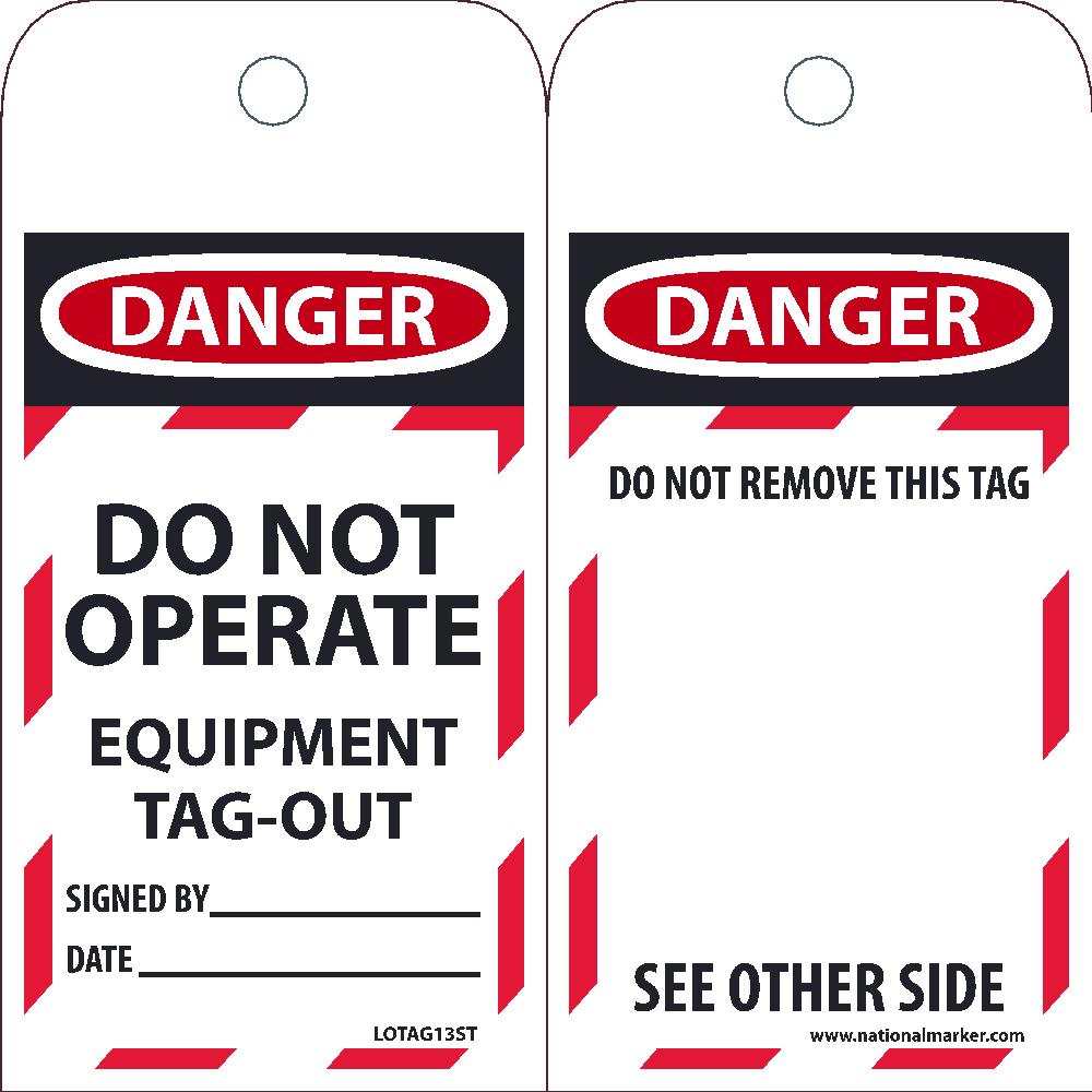 Danger Do Not Operate Equipment Tag - Pack of 25-eSafety Supplies, Inc